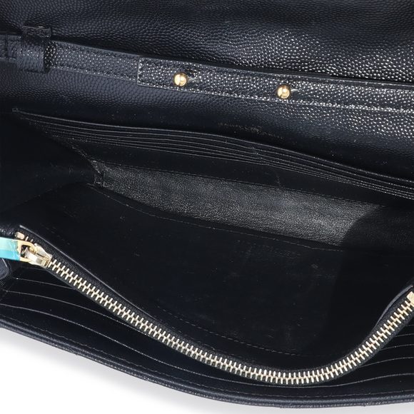 Saint Laurent Black Monogram Quilted Cassandre Chain Wallet - Picture 8 of 8